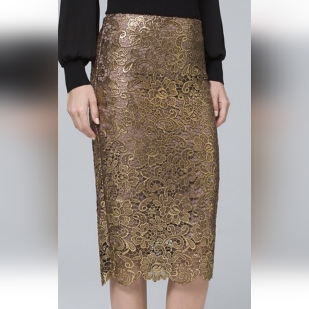 WHBM gold skirt